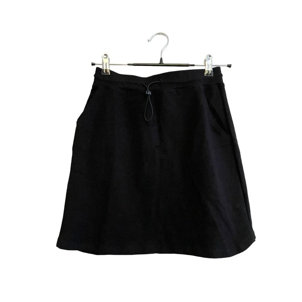 NWT Sundry x Evereve Sunday‎ Skirt Black Size XS Mini Pullon Adjustable Pocket